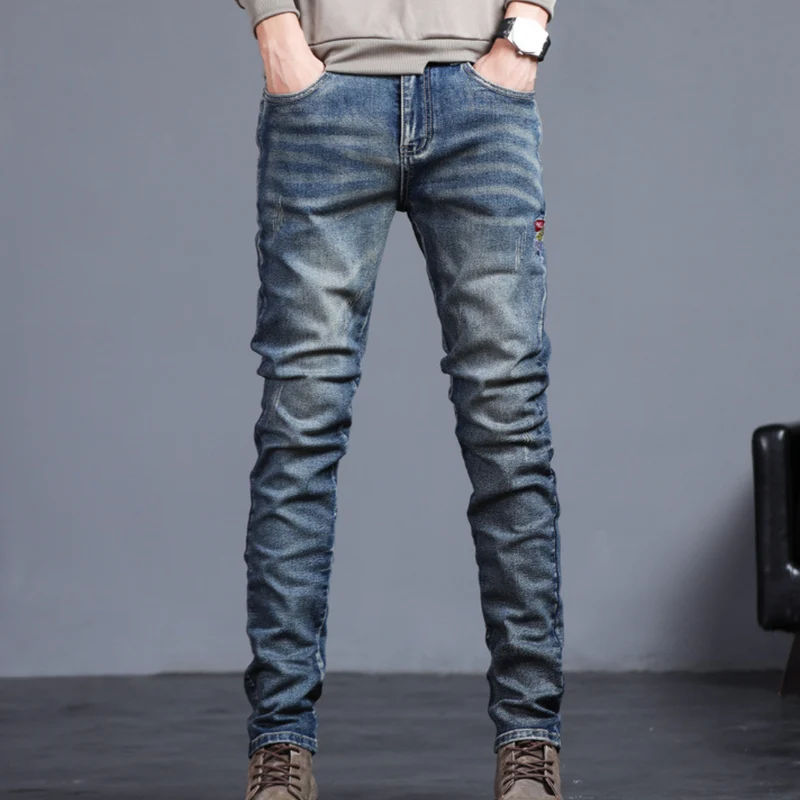Finn™ Heren Slim Fit Jeans met Wassing