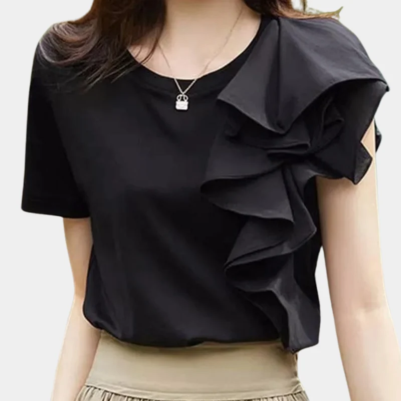 Flora™ Dames Top met Asymmetrische Ruches
