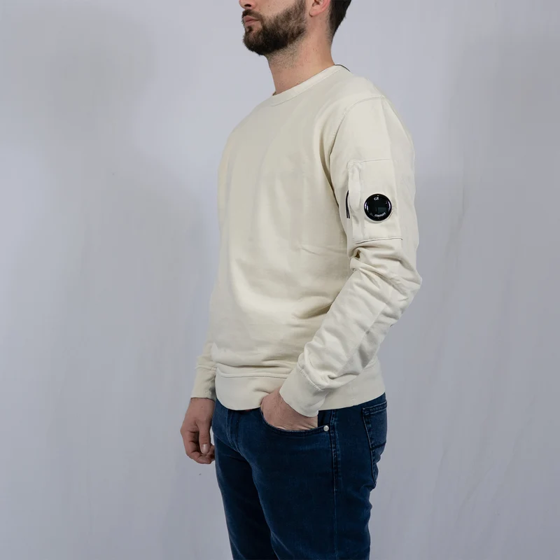 Gauze White Light Fleece Crewneck Sweatshirt – Sweatshirt homme casual