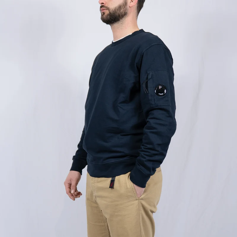 Light Fleece Lens Crew Sweatshirt Navy – Sweatshirt homme casual