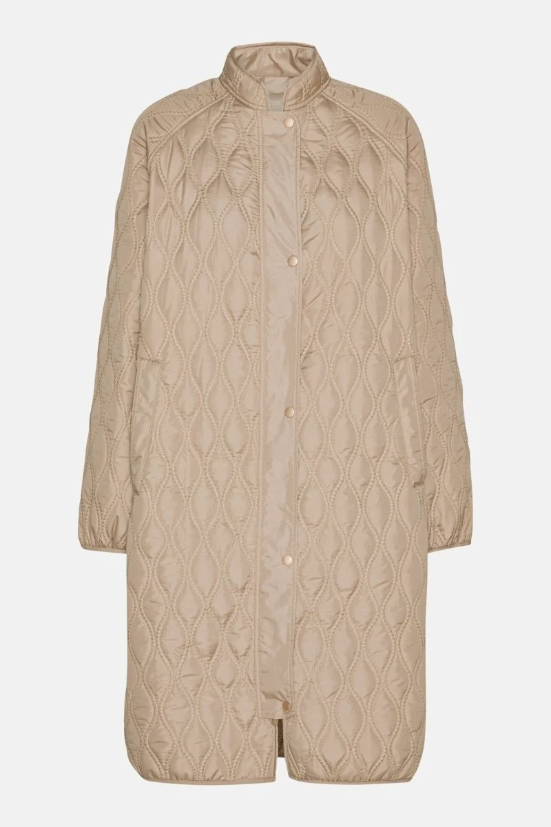 Lange Gewatteerde Jas AROS05 | Wheat