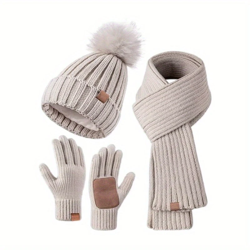 WinterWarm 3-in-1 Set – Muts, Sjaal en Touchscreen-Handsch gloves