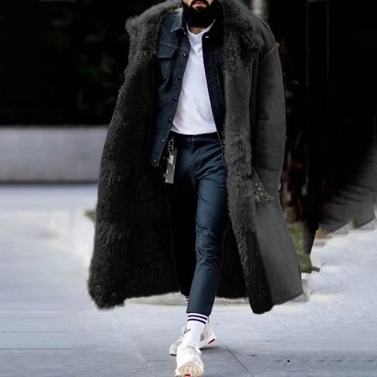 Heren Lange Oversized Winterjas