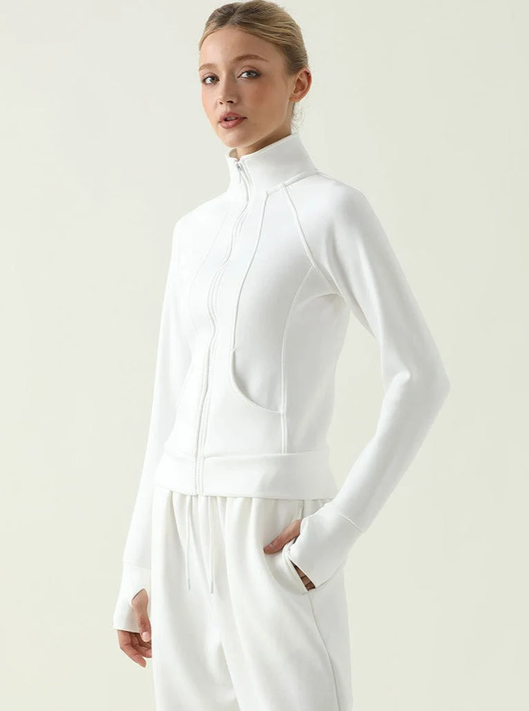 Mila | Sportieve Zip-Jack met Staande Kraag