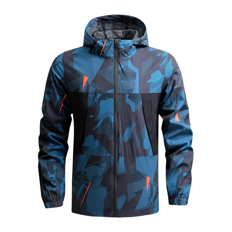Heren Windjack – Ademend – Met Capuchon – Voor Sport & Outdoor