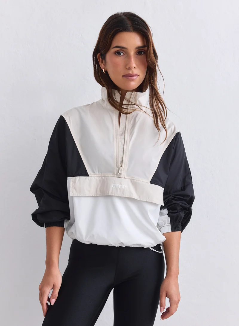 Café Au Lait Balance Blocked Windstopper Jacket
