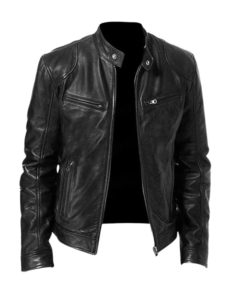 Vegan Leren Bikerjack – Met Ritsen – Voor Stoere Looks