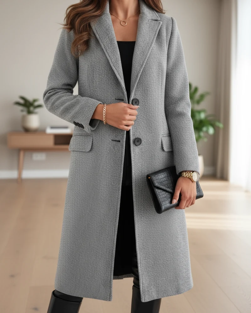 Dames Winterjas – Met Knopen – Klassiek Design – Voor Koude Dagen