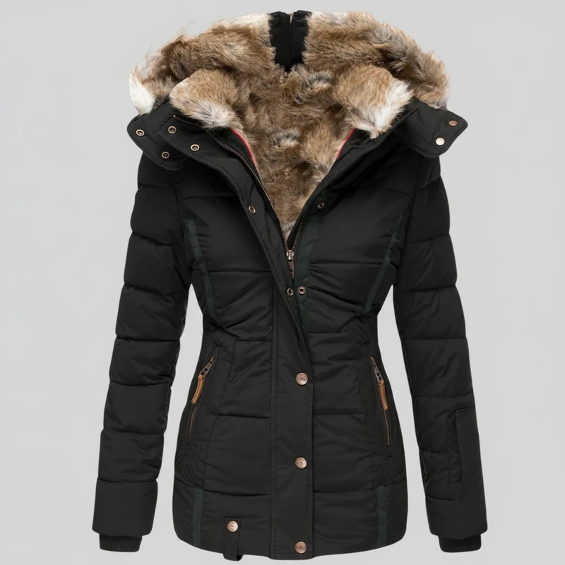 Gewatteerde Winterjas – Met Faux Fur Capuchon – Voor Dames