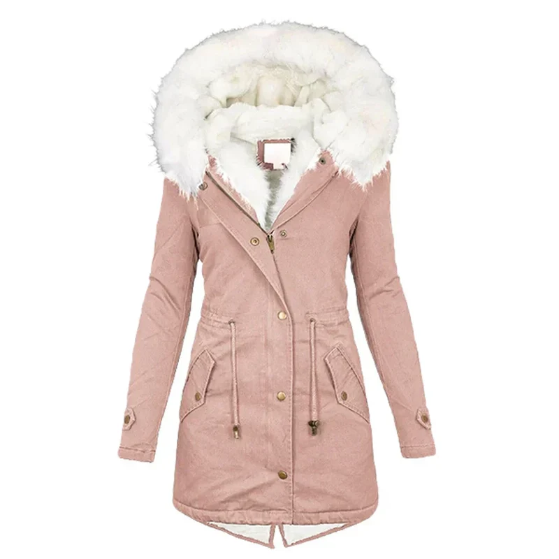 Gewatteerde Winterjas – Met Fleece Capuchon – Voor Dames