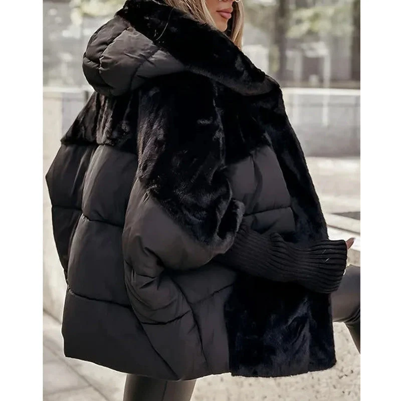 Gewatteerde Jas met Kap – Faux Fur – Voor Dames