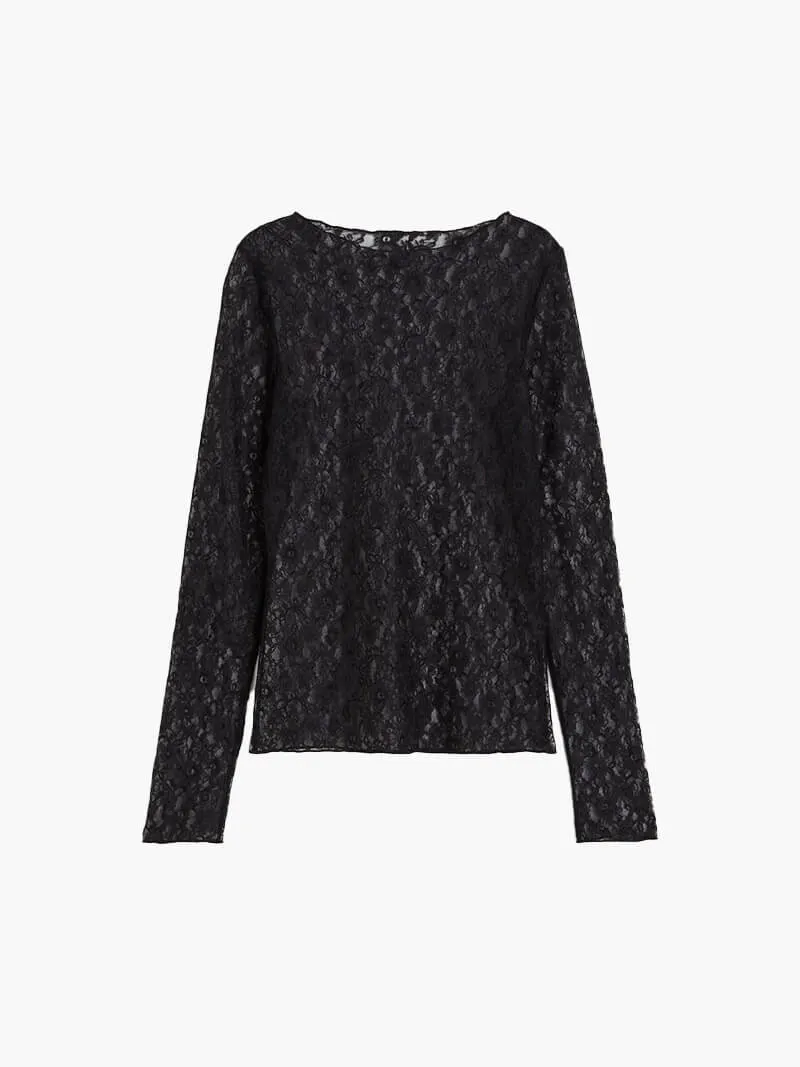 Selina | Lange Mouw Kant Top