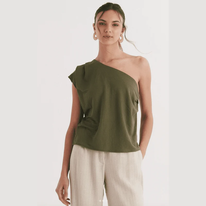 Sienna | One-Shoulder Top met een casual snit