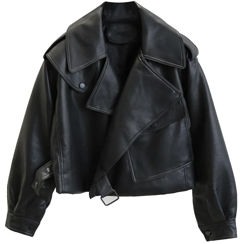 Billie | Leren Bomberjack in Trendy Stijl