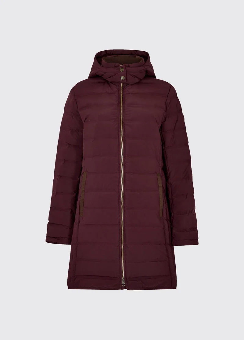 Ballybrophy Gewatteerde Jas met Langere Lengte - Ox Blood