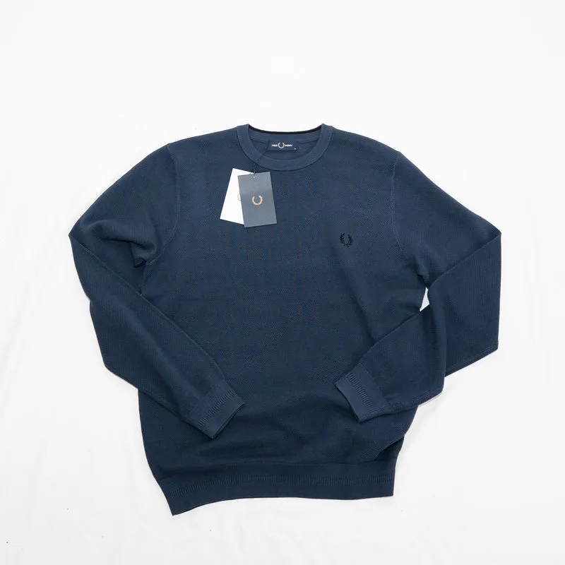 Pique stitch jumper - dark airforce