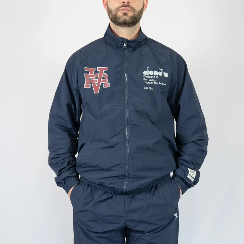Track jacket run valley - blue denim