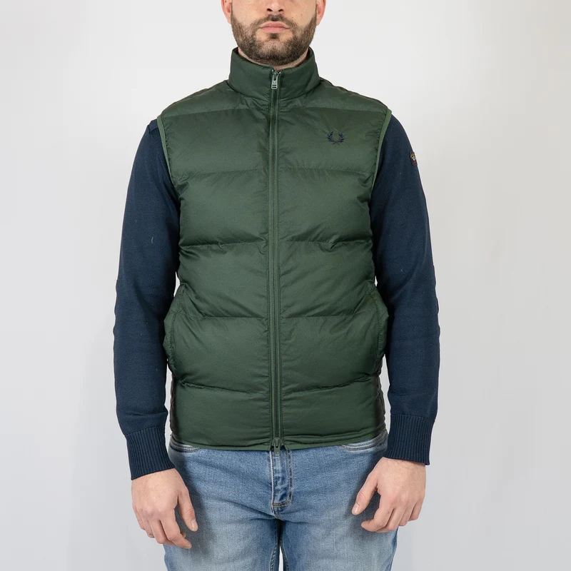 Insulated gilet - court green