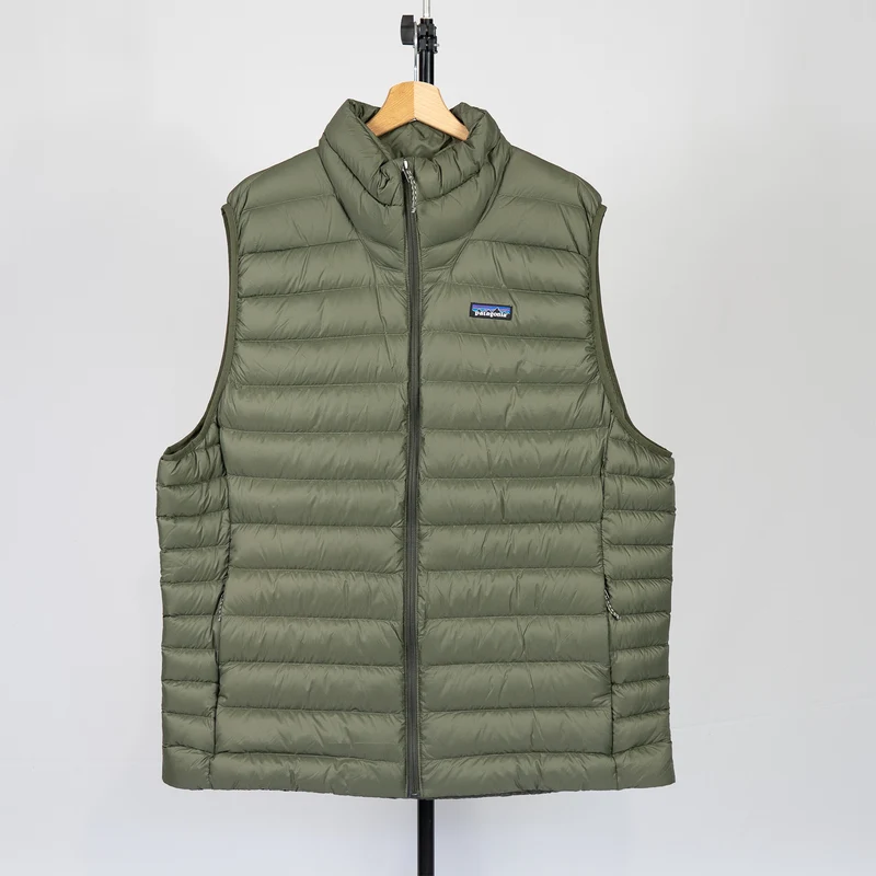 Down sweater vest - pine needle green