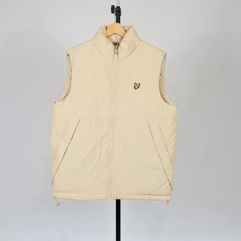 Padded puffer gilet - stone