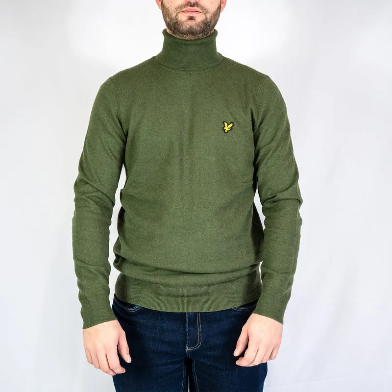 Cotton merino turtleneck jumper - Deep depths