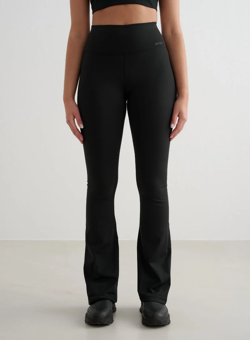 Black Warming Flare Tights