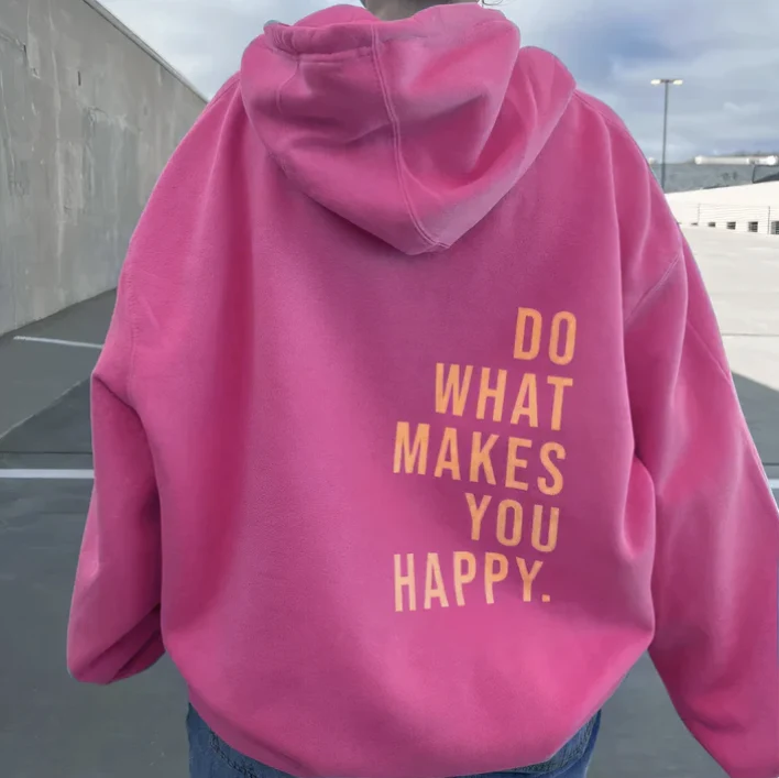 Hoodie Dames – Motivational Print – Zachte stof – Voor casual outfits