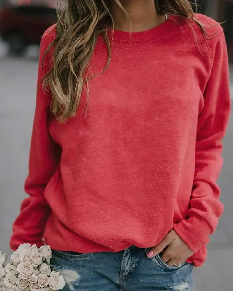 Dames Sweater – Effen Kleur – Zachte Stof – Voor Casual Outfits