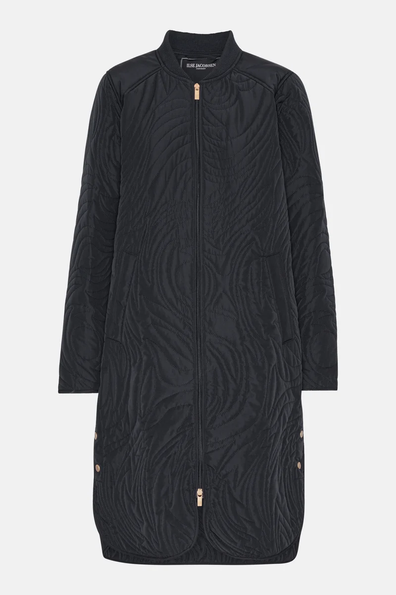 Lange gewatteerde jas DUNE06 | Dark Indigo