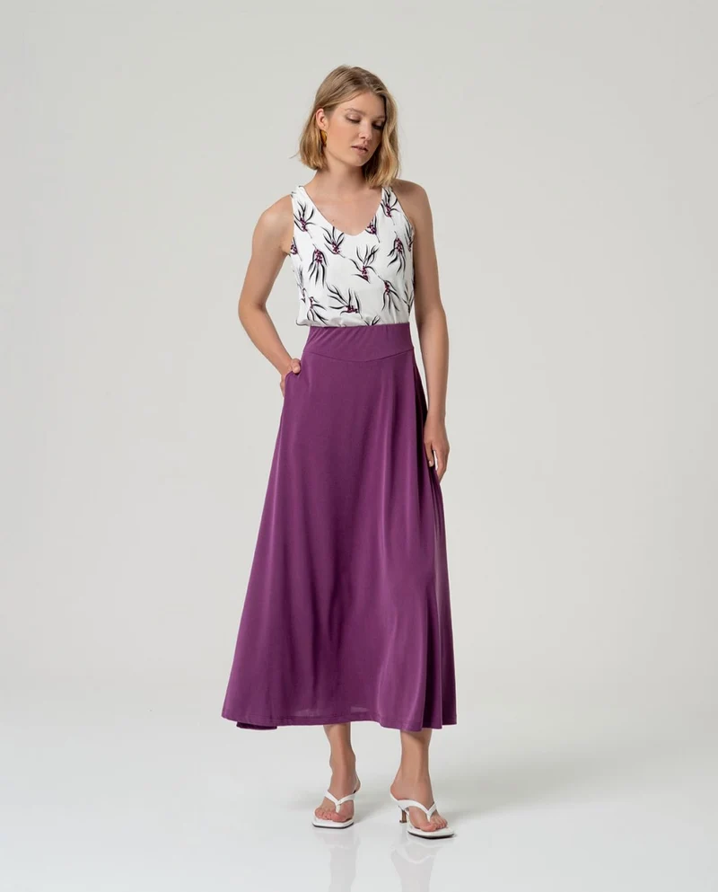 Surkana Maxi Skirt Purple