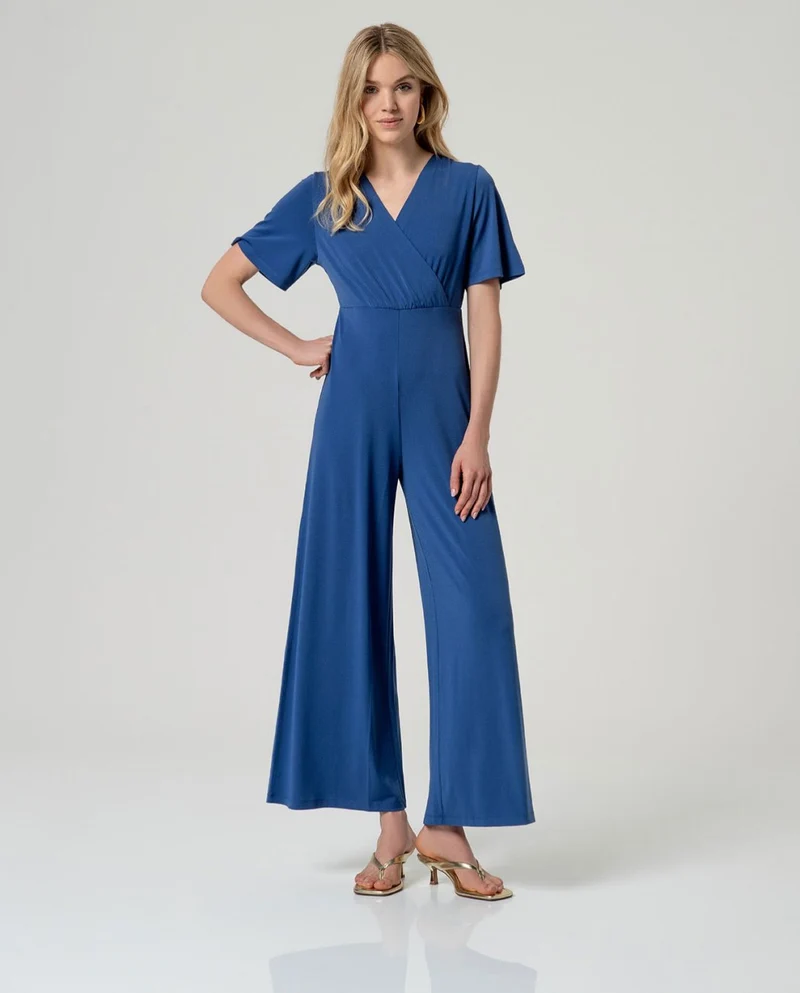 Surkana Cross Neck Jumpsuit Blue