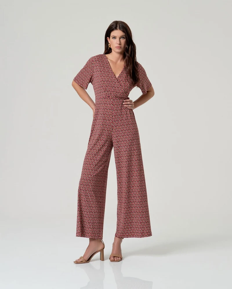 Surkana Cross Neck Jumpsuit Tile