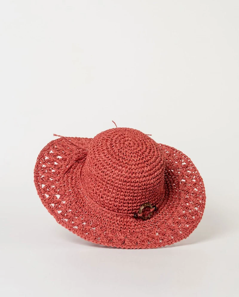 Surkana Plain raffia hat Brown