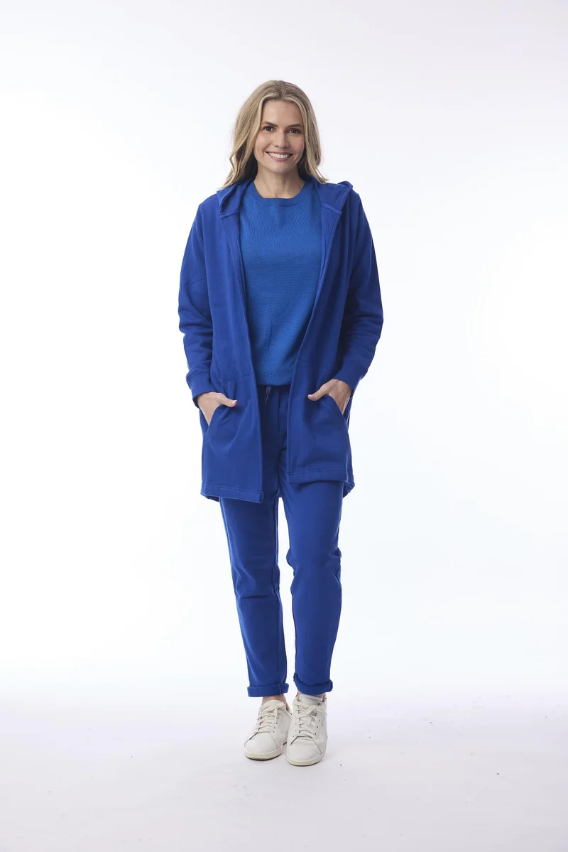 Orientique - Vest Long Hoodie - Cobalt - 52713
