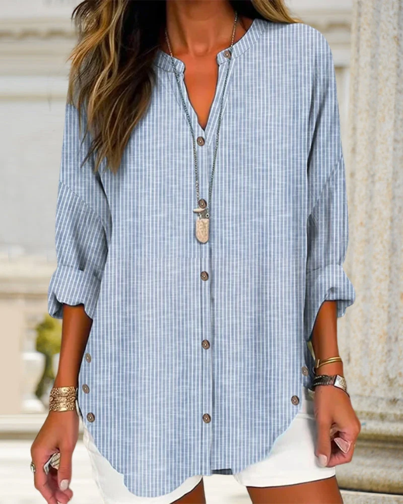 Valerie – Trendy Top met Gestreepte Print en Stijlvolle Pasvorm