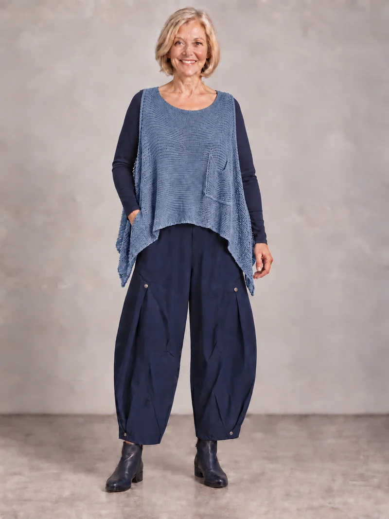 Moonshine top denimblauw