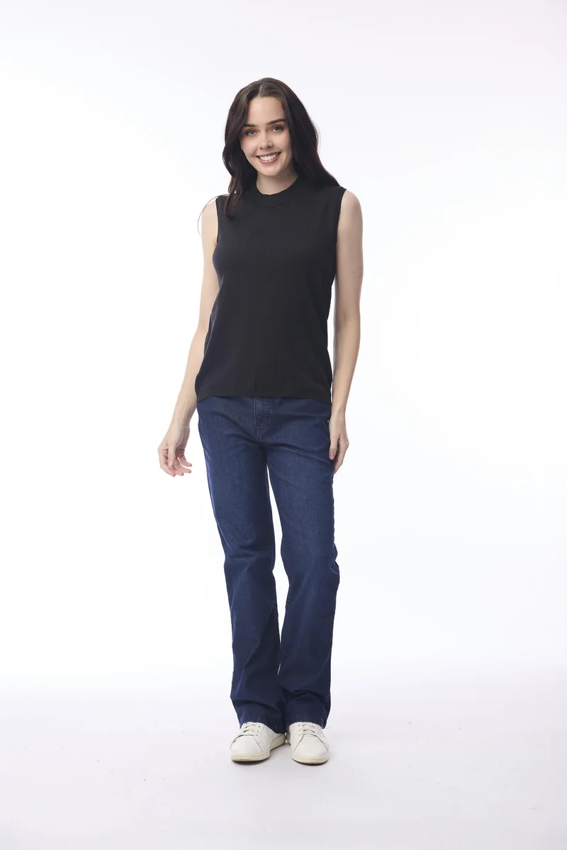 Orientique - Mouwloze top gebreid - Black - 1322