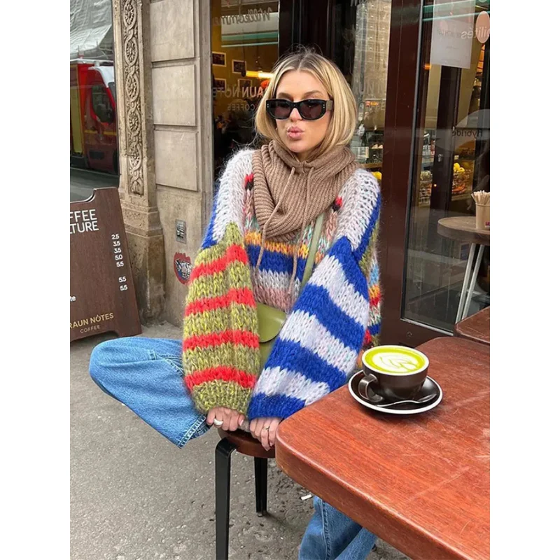 Luna Mohair Damestrui – Kleurrijk Design met Zacht en Warm Comfort