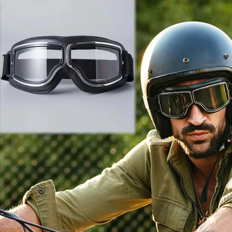 Motorbril | UV-bescherming | Schokbestendig & Verstelbaar | RetroGoggles