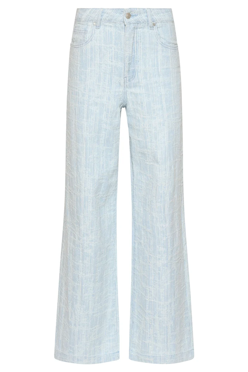 Broek Met Wijde Pijpen In Warme Taupetint | Denim