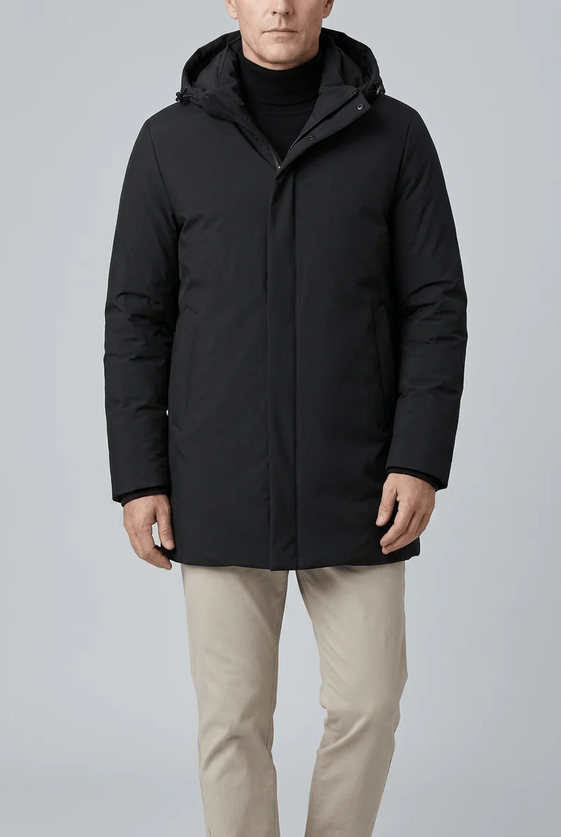 Heren Winterjas met Capuchon | Hoge kraag & Rits