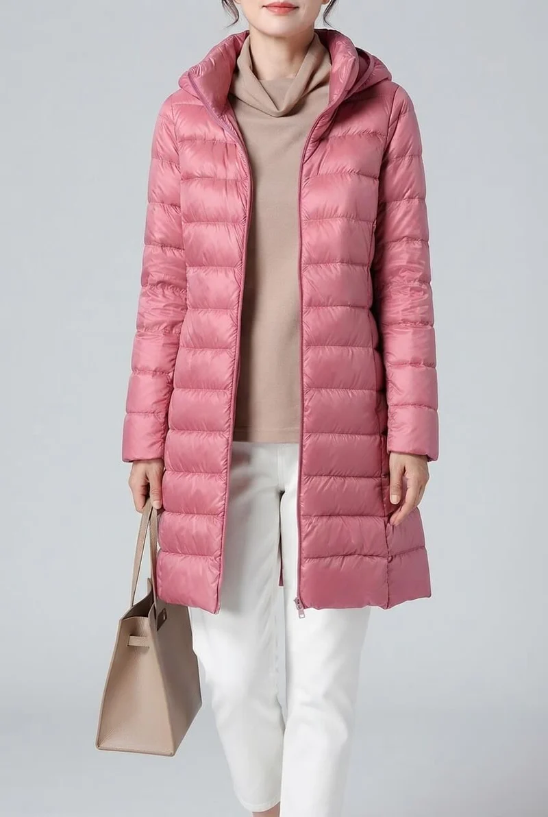 Dames Lange Puffer Winterjas | Afneembare Capuchon