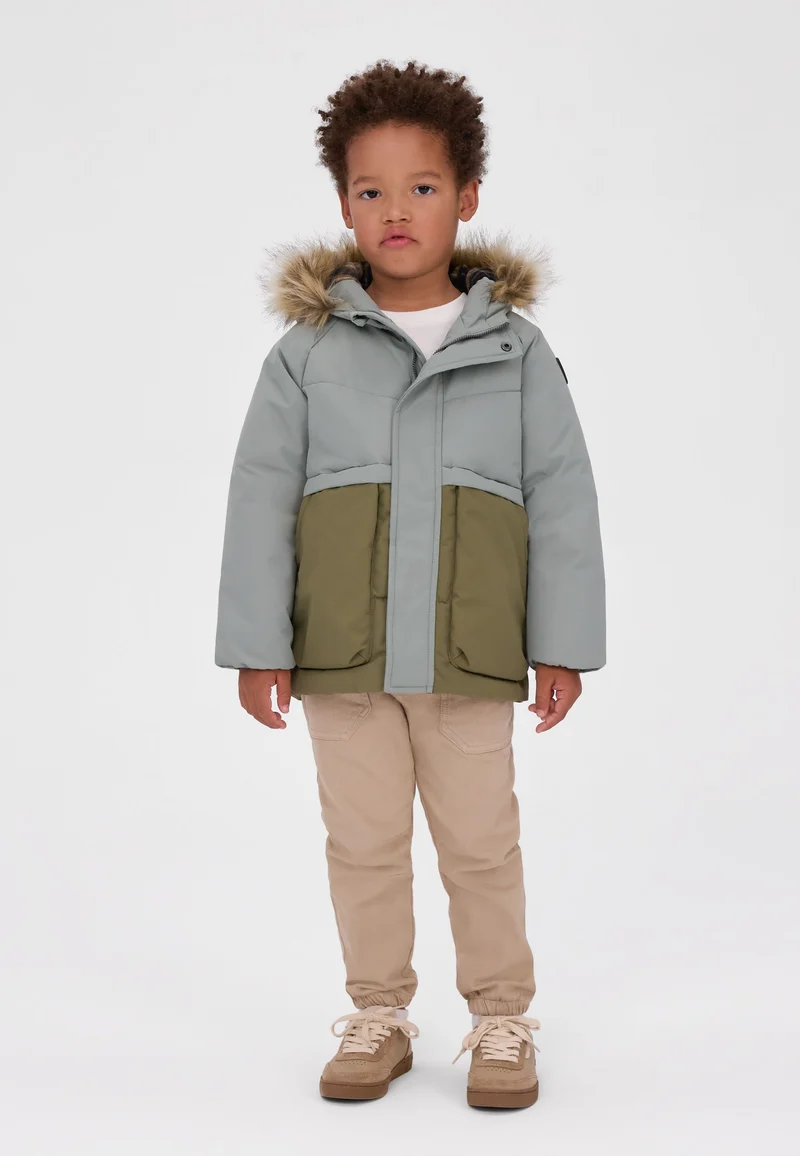 Boys' colour-block padded parka