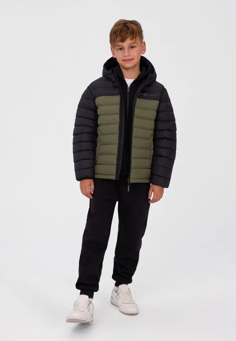 Boys' colour-block padded jacket