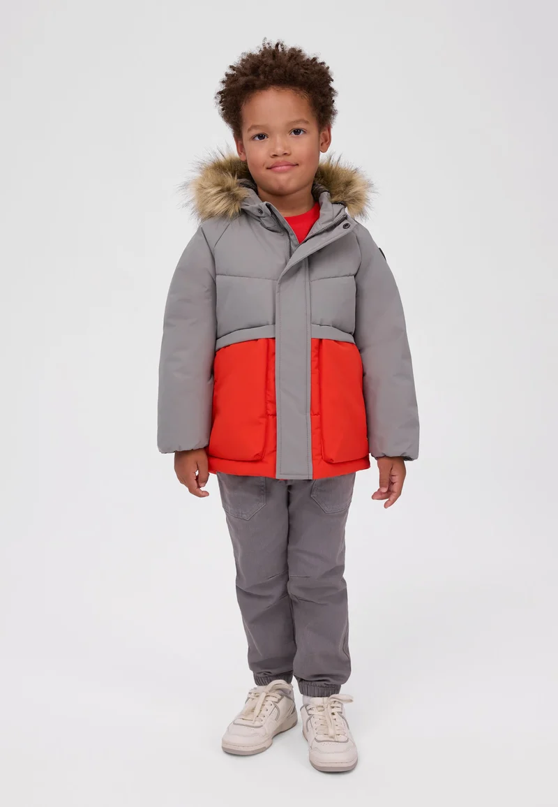 Boys' colour-block padded parka
