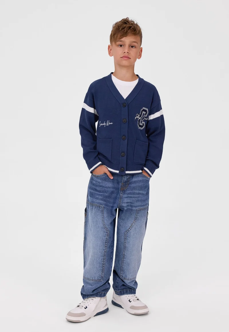 Kids' baggy carpenter jeans in blue
