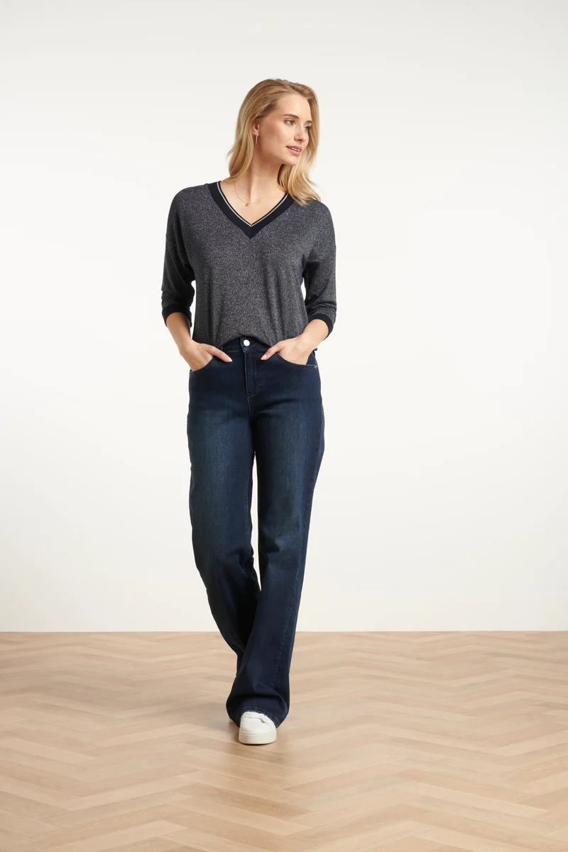 25630 Wide Leg Jeans | Dark Blue Denim