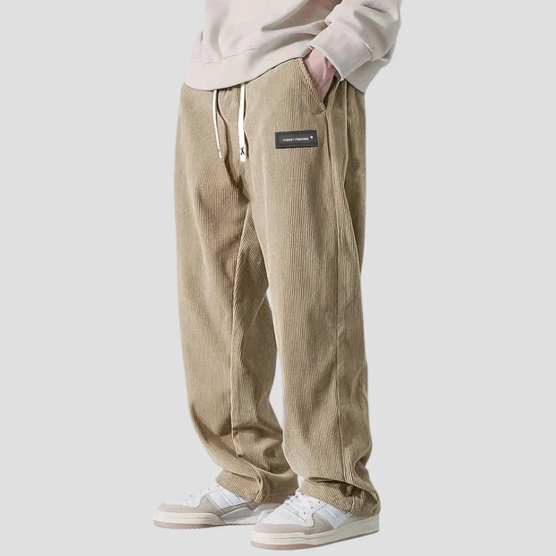 Heren Ribfluwelen Broek met Rechte Pasvorm – Tijdloos & Stijlvol