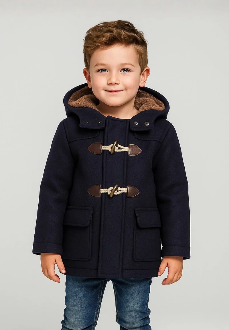 Boys' duffle coat in navy