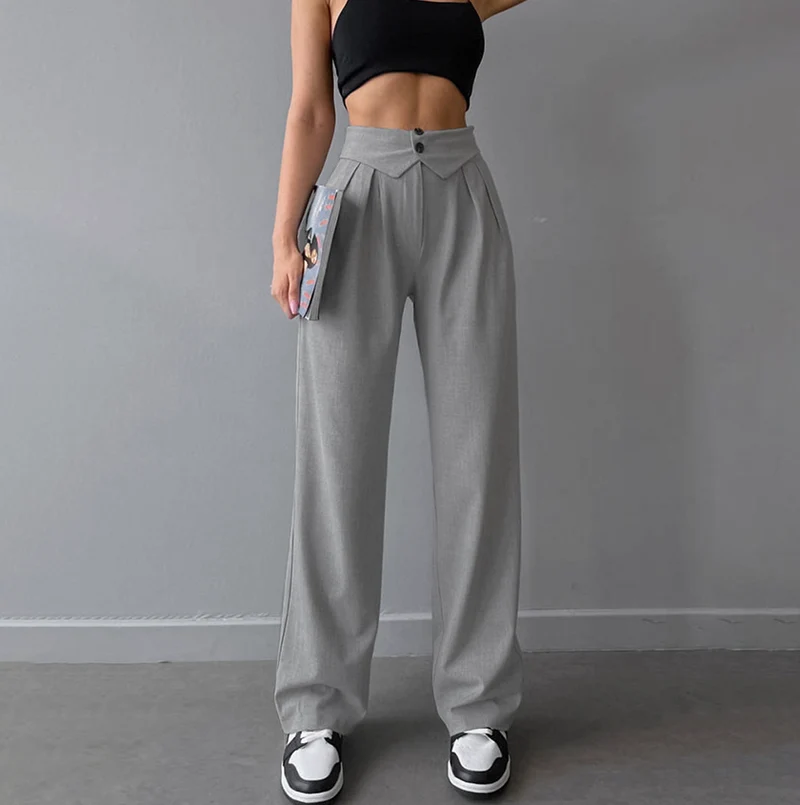 Liora | High-Waist Straight-Leg Pantalon